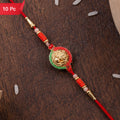 Mini Lord Ganesha Rakhi Elegant Traditional Festive Accessory (10pcs)