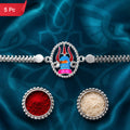 Krishna Charm Chain Style Traditional Rakhi for Brothers (5pcs)