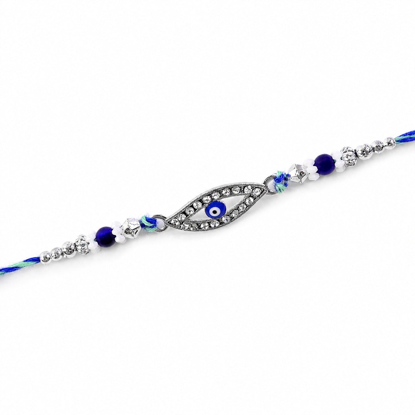Designer Nazar Evil Eye Studded Stylish Beads Rakhi for Brother