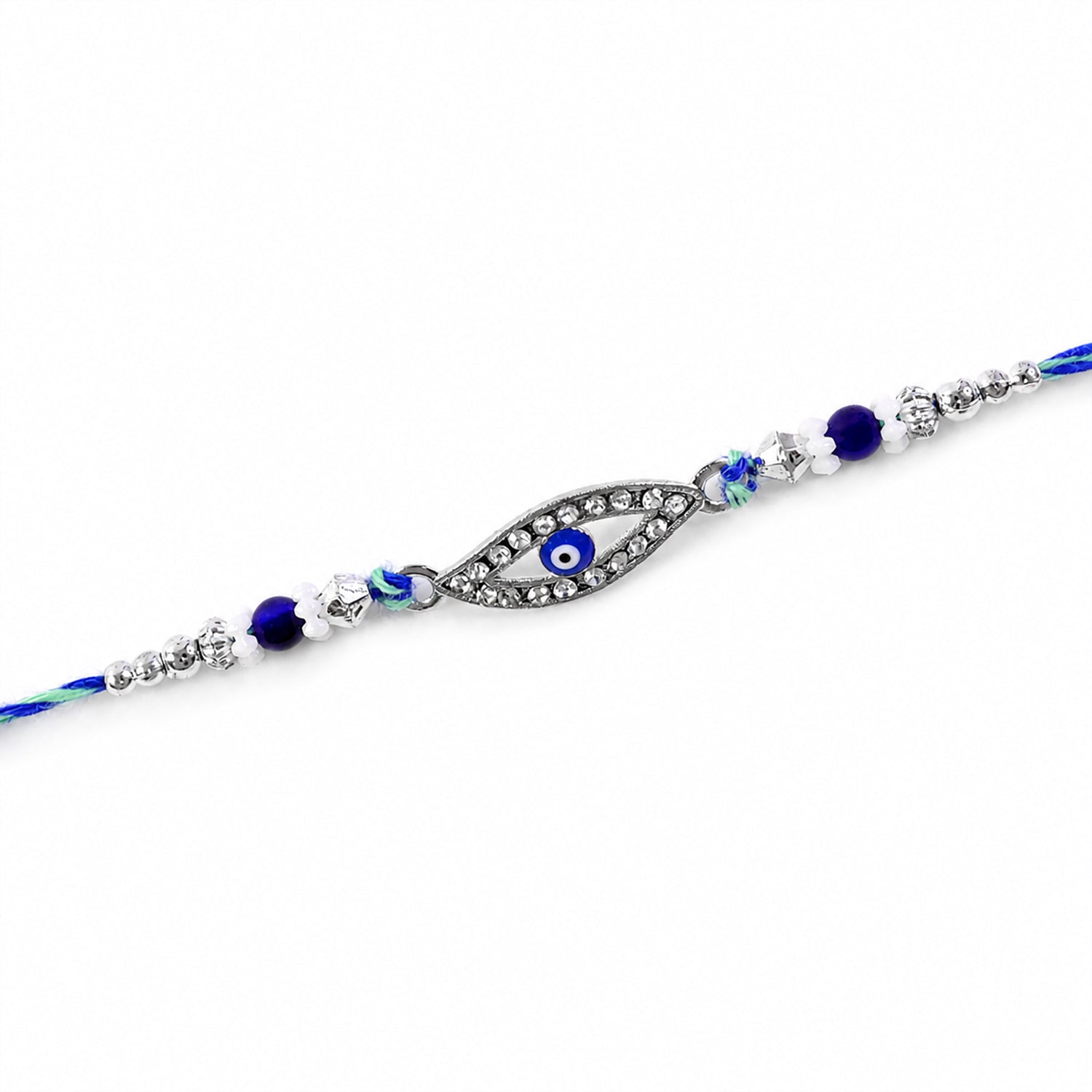 Designer Nazar Evil Eye Studded Stylish Beads Rakhi for Brother