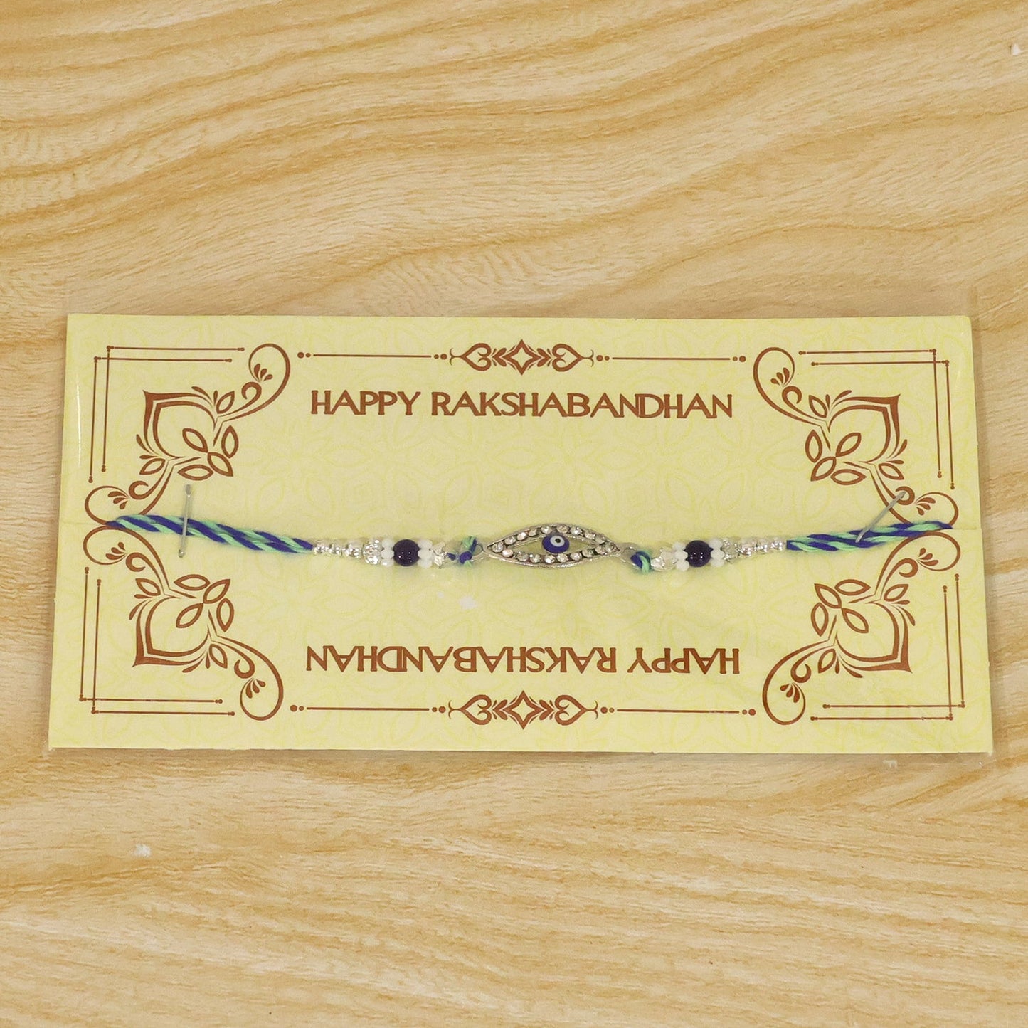 Designer Nazar Evil Eye Studded Stylish Beads Rakhi for Brother