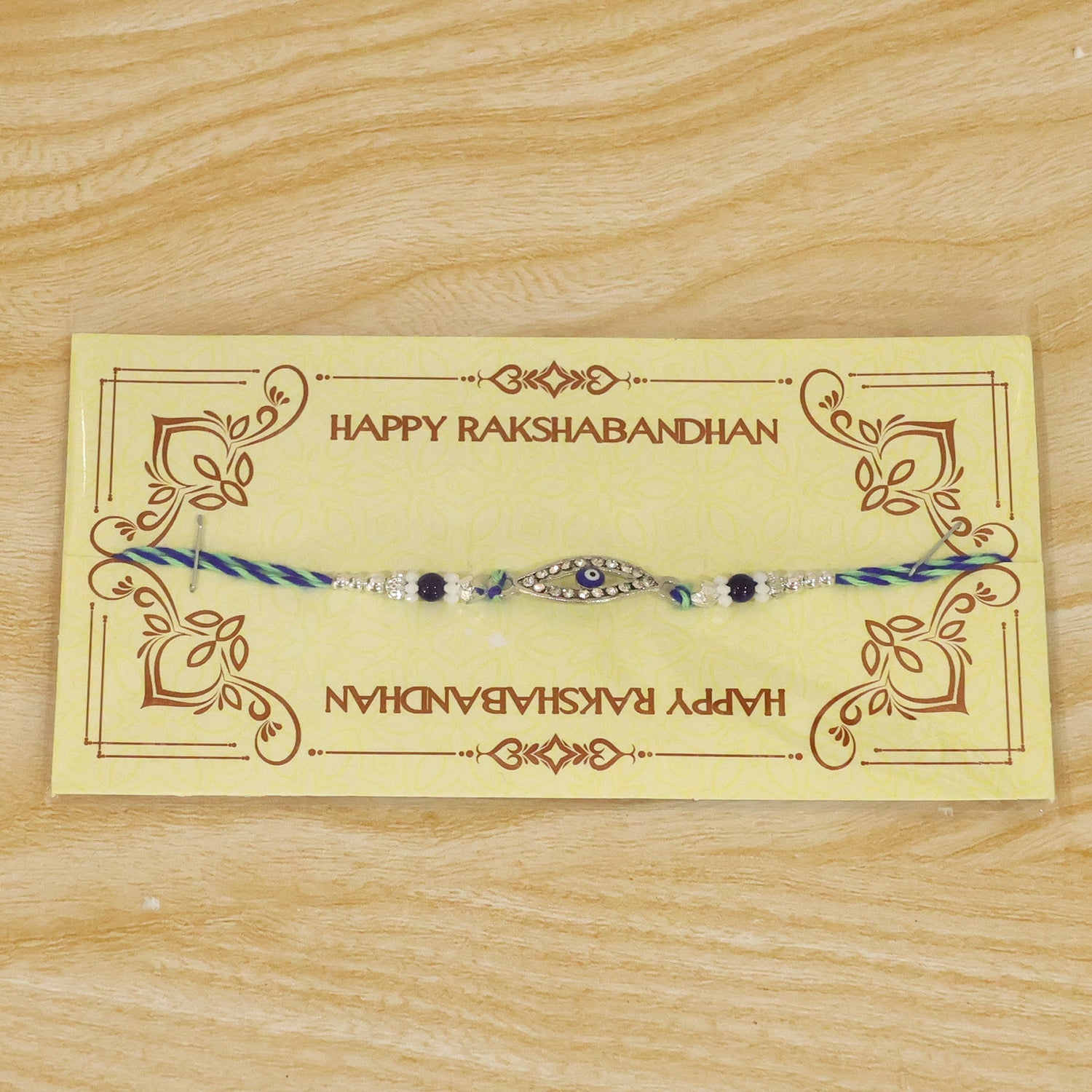 Designer Nazar Evil Eye Studded Stylish Beads Rakhi for Brother