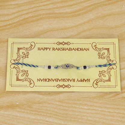 Designer Nazar Evil Eye Studded Stylish Beads Rakhi for Brother