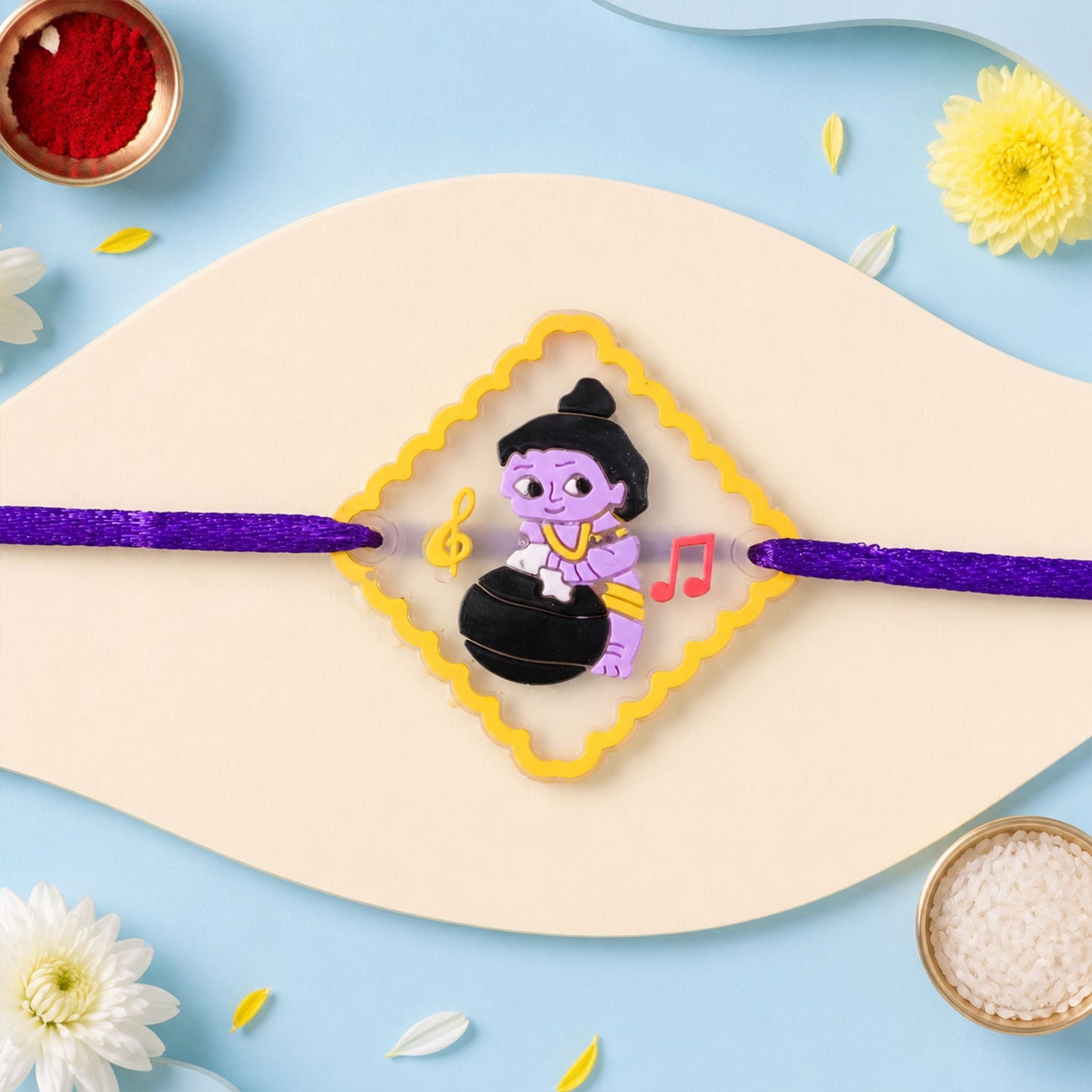 Baby Krishna Makhan Chor Musical Charm Kids Rakhi