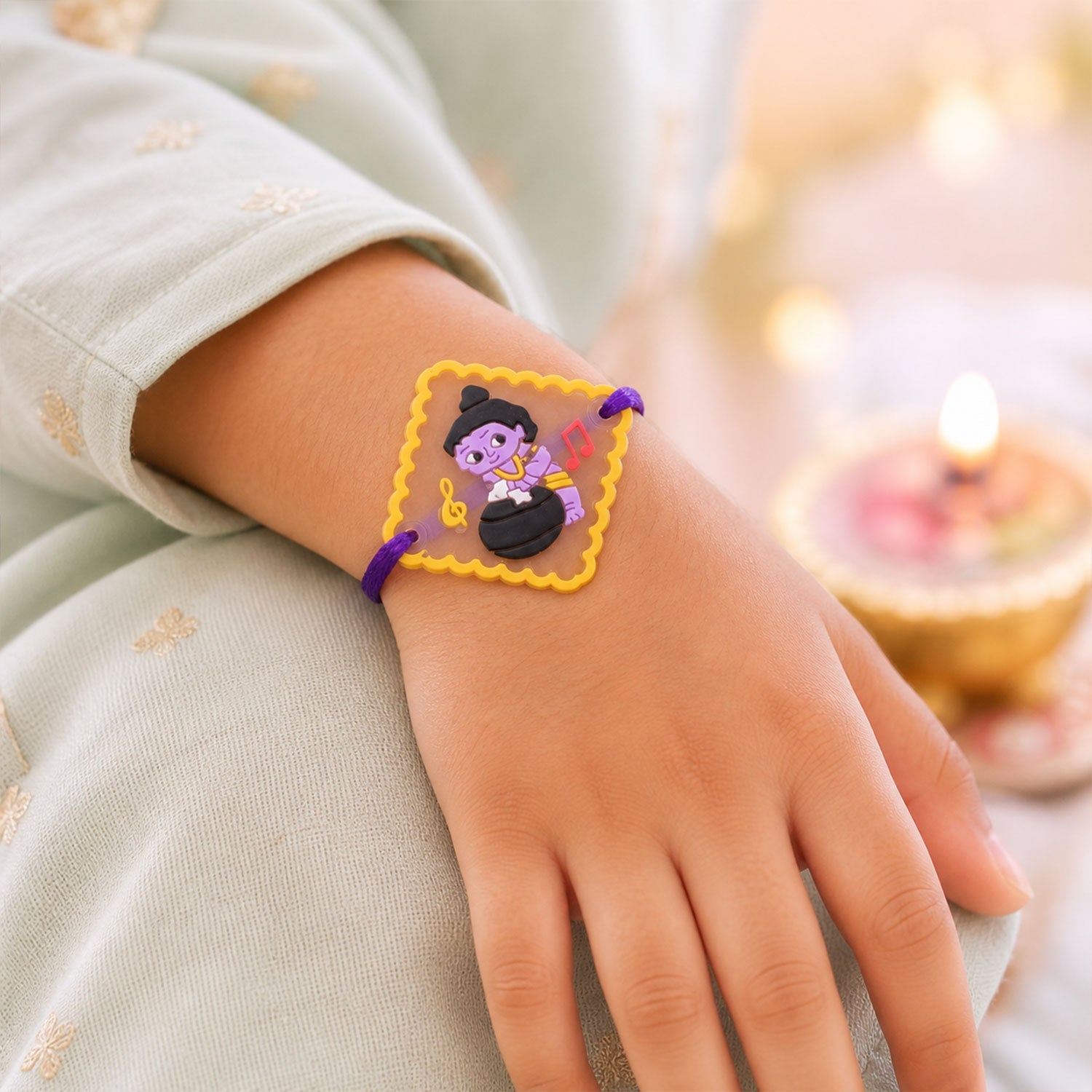Baby Krishna Makhan Chor Musical Charm Kids Rakhi