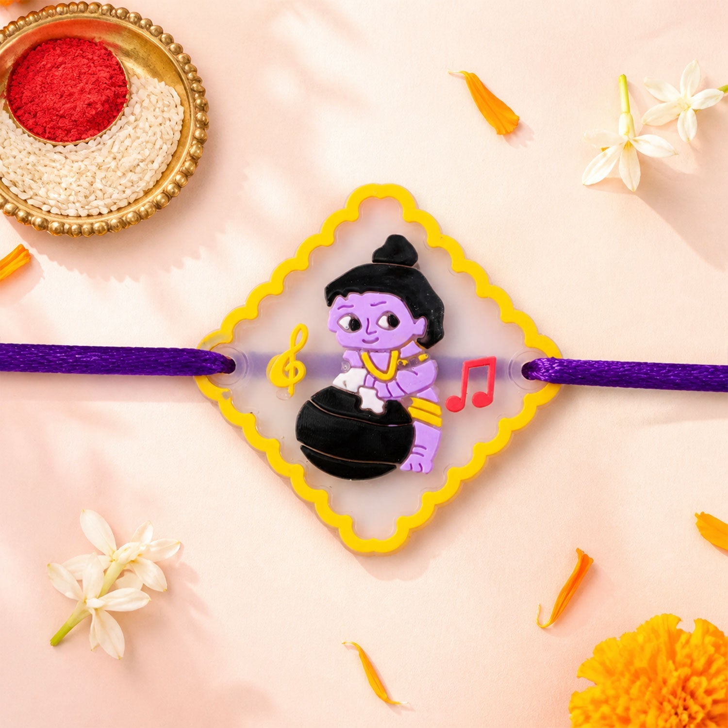 Baby Krishna Makhan Chor Musical Charm Kids Rakhi