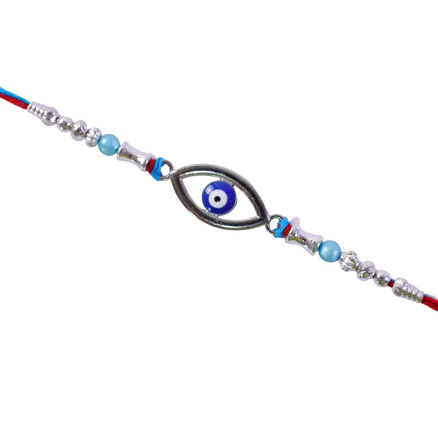 Marquise Nazar Evil Eye Turquoise Stylish Bead Rakhi For Brother