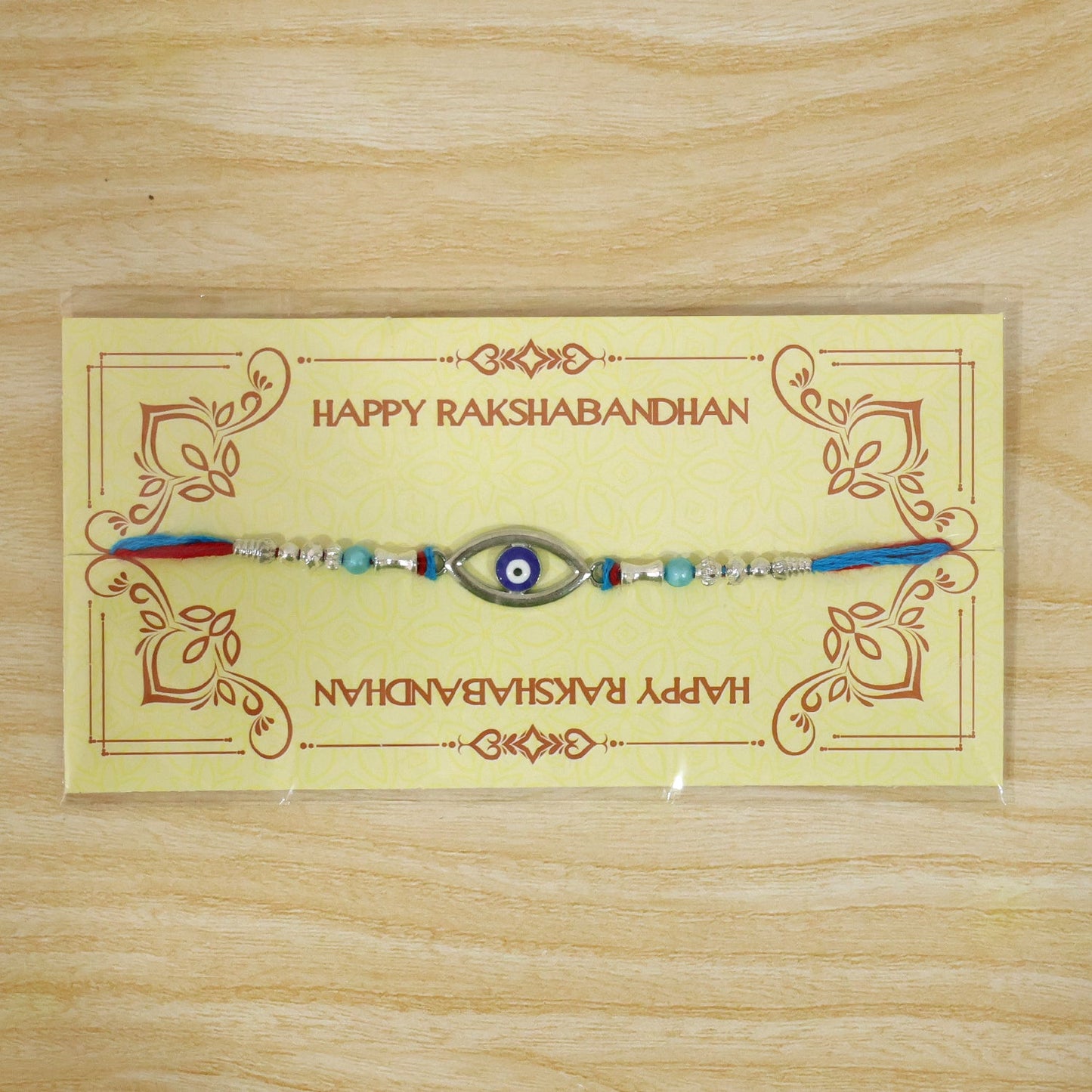 Marquise Nazar Evil Eye Turquoise Stylish Bead Rakhi For Brother