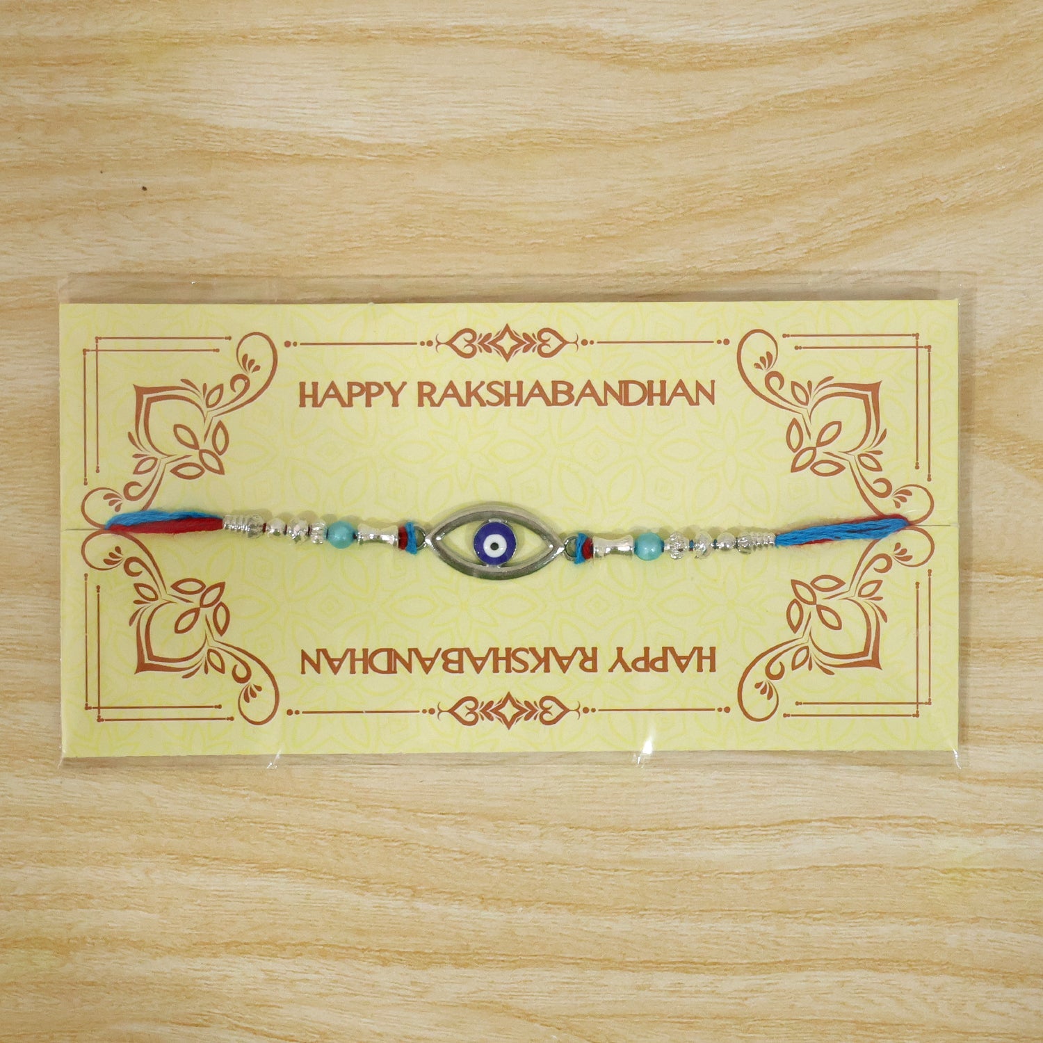 Marquise Nazar Evil Eye Turquoise Stylish Bead Rakhi For Brother