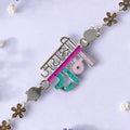Religious Jay Shree Ram Silver Chain Rakhi with Decorative Letter Center Charm