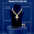 Gold Plated Bridal Necklace Set – Intricate Filigree Design