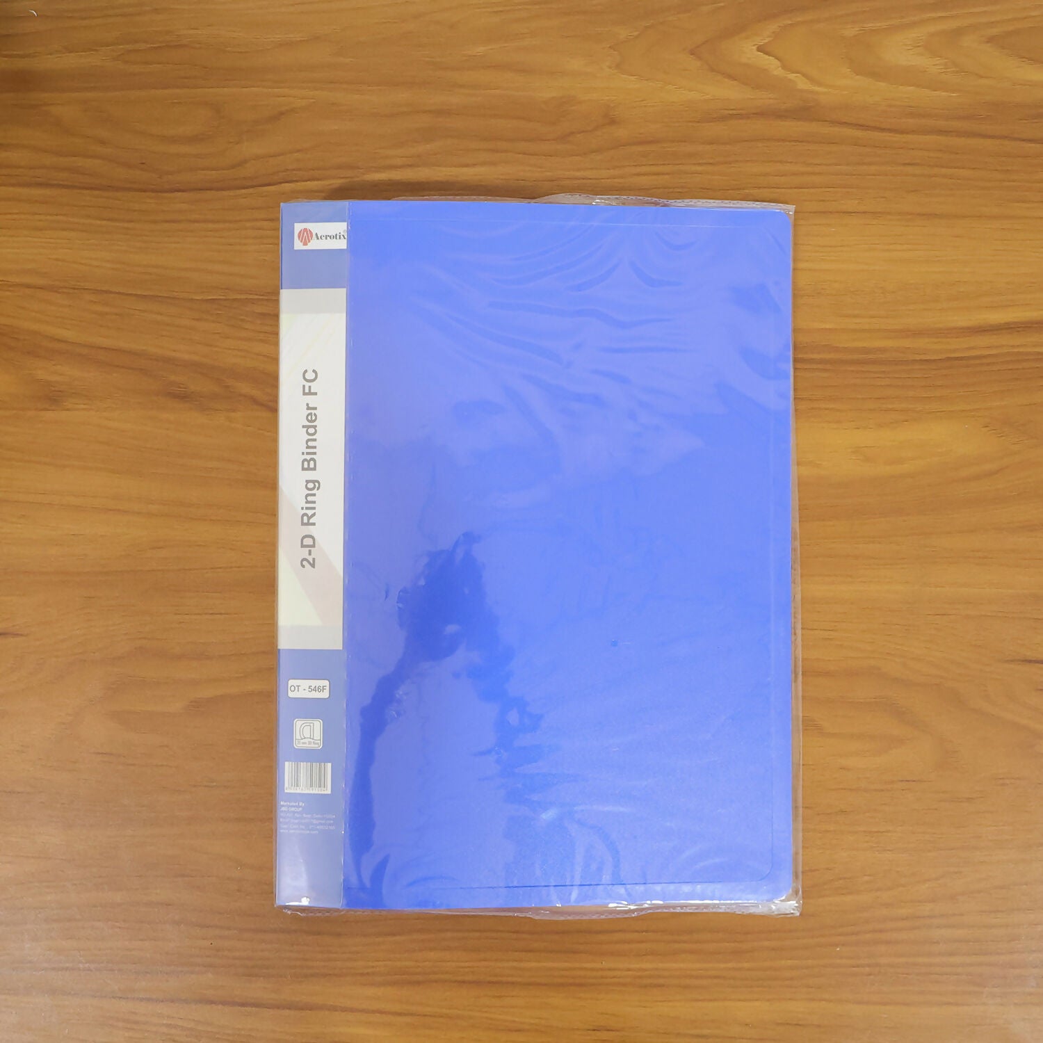 Aerotix FC 2-D Ring Binder File Folder with Inside Pocket for School, Office