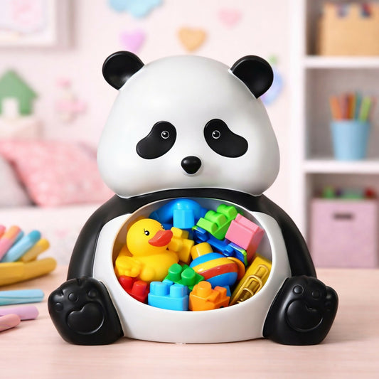 Panda Storage Organizer Box Cute Desk and Toy Holder for Kids Room