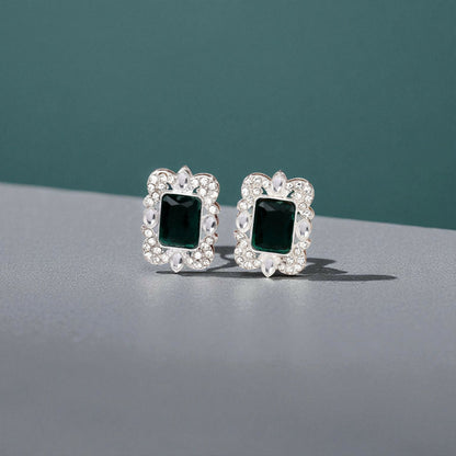 Brilliant Silver-Tone All-Crystal Drop Necklace Set