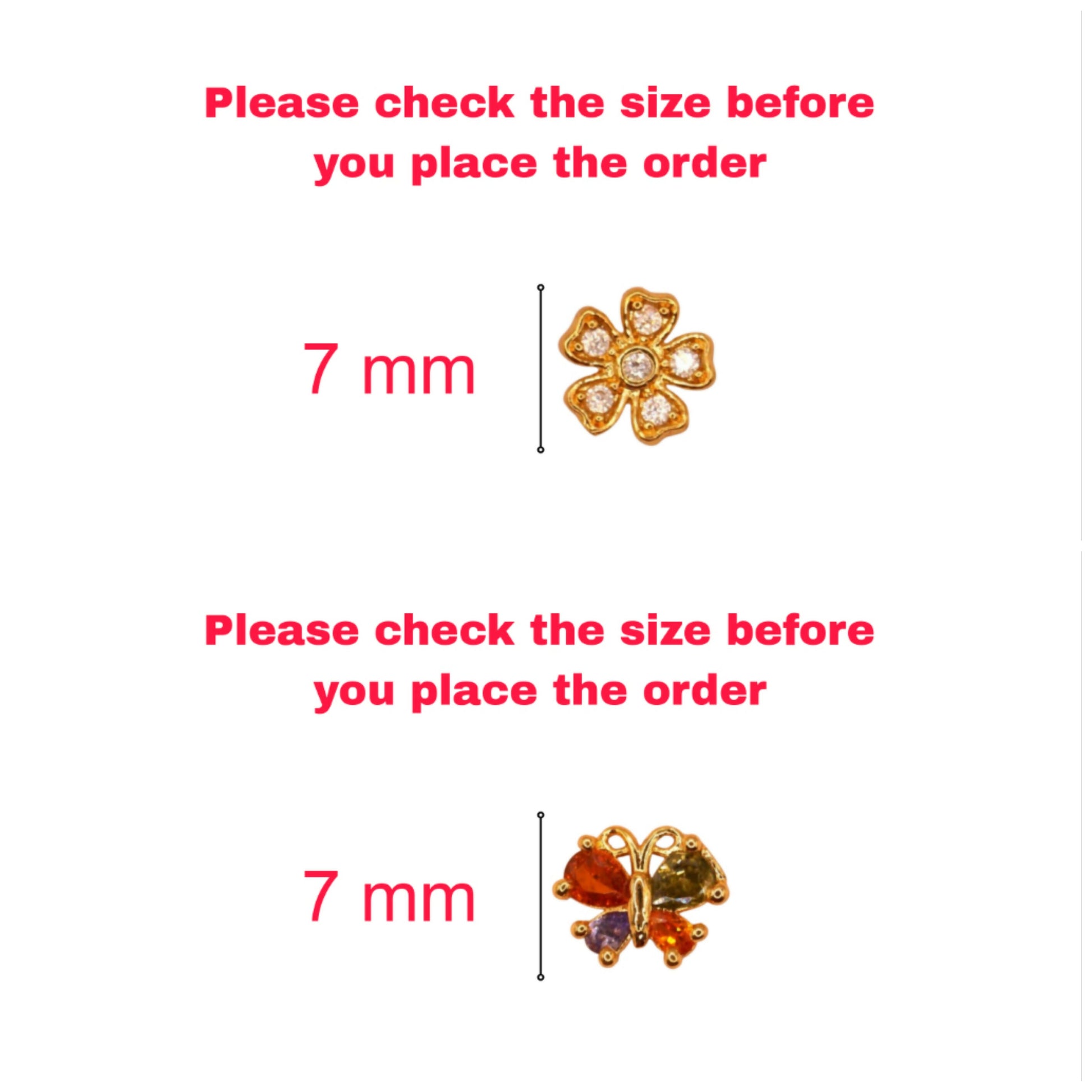 Gold-Plated AD Flower & Colorful Butterfly Stud Earrings Set for women & girls Combo Pack of 2