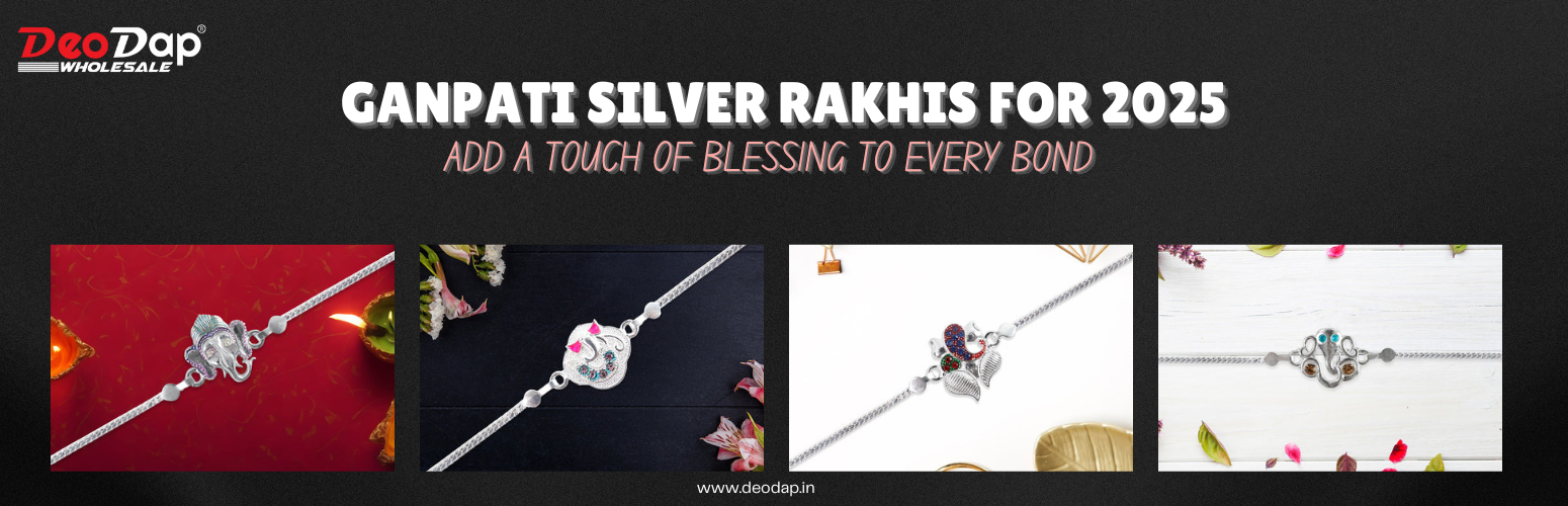 Ganpati Silver Rakhis for 2025 – Add a Touch of Blessing to Every Bond