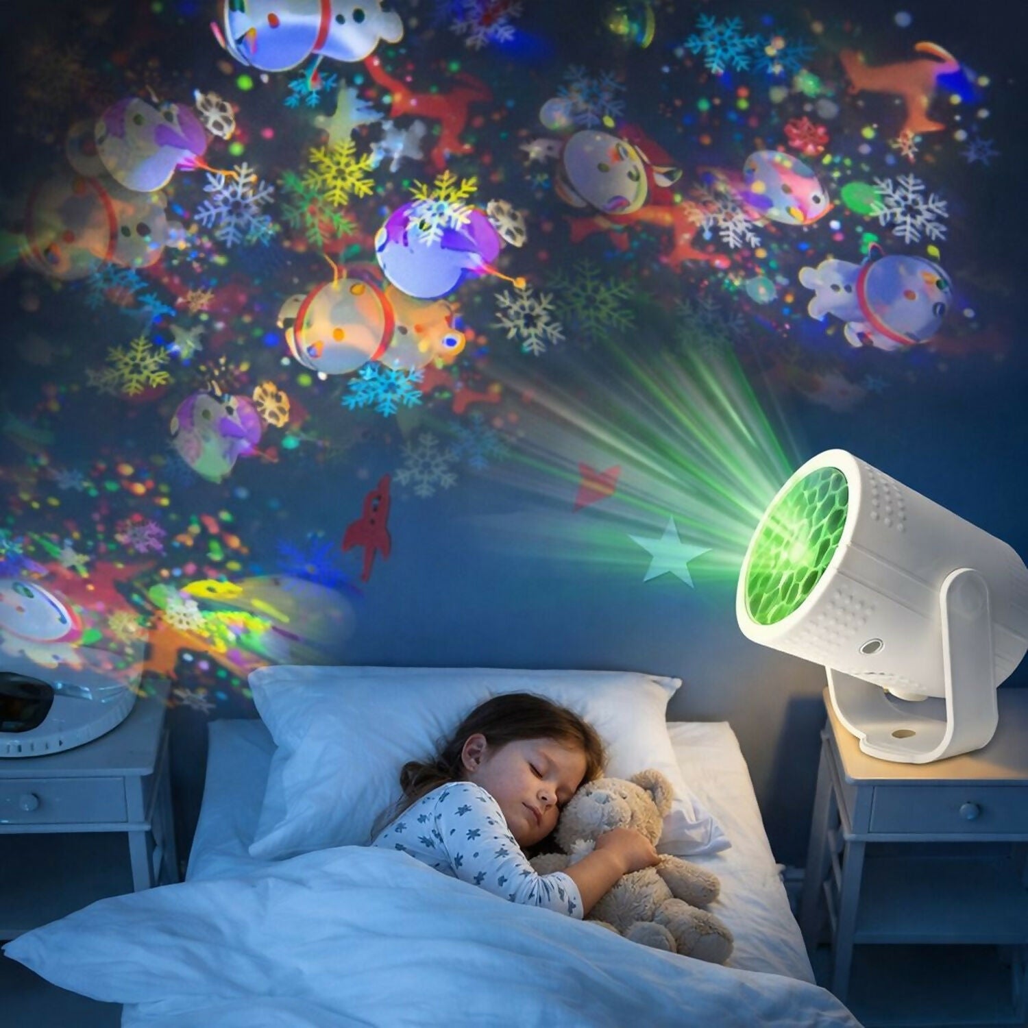 LED Projection Night Light Star Projector for Kids Room & Bedroom Decor