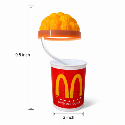 Popcorn Cup LED Table Lamp with Flexible Neck, Cute Desk Night Light for Home