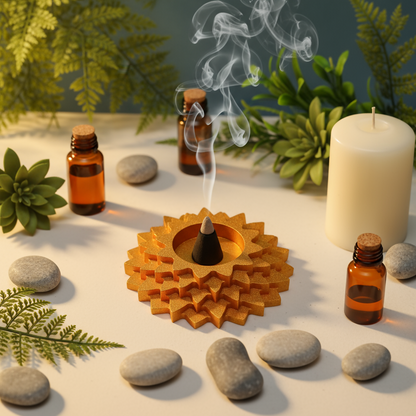 Flower 5-Step Decorative Diya Multi-Purpose Tealight Candle Holder, Dhoop Cone Stand, Pooja Diya & Mini Planter (Red, Rose Gold, Metallic Pink)