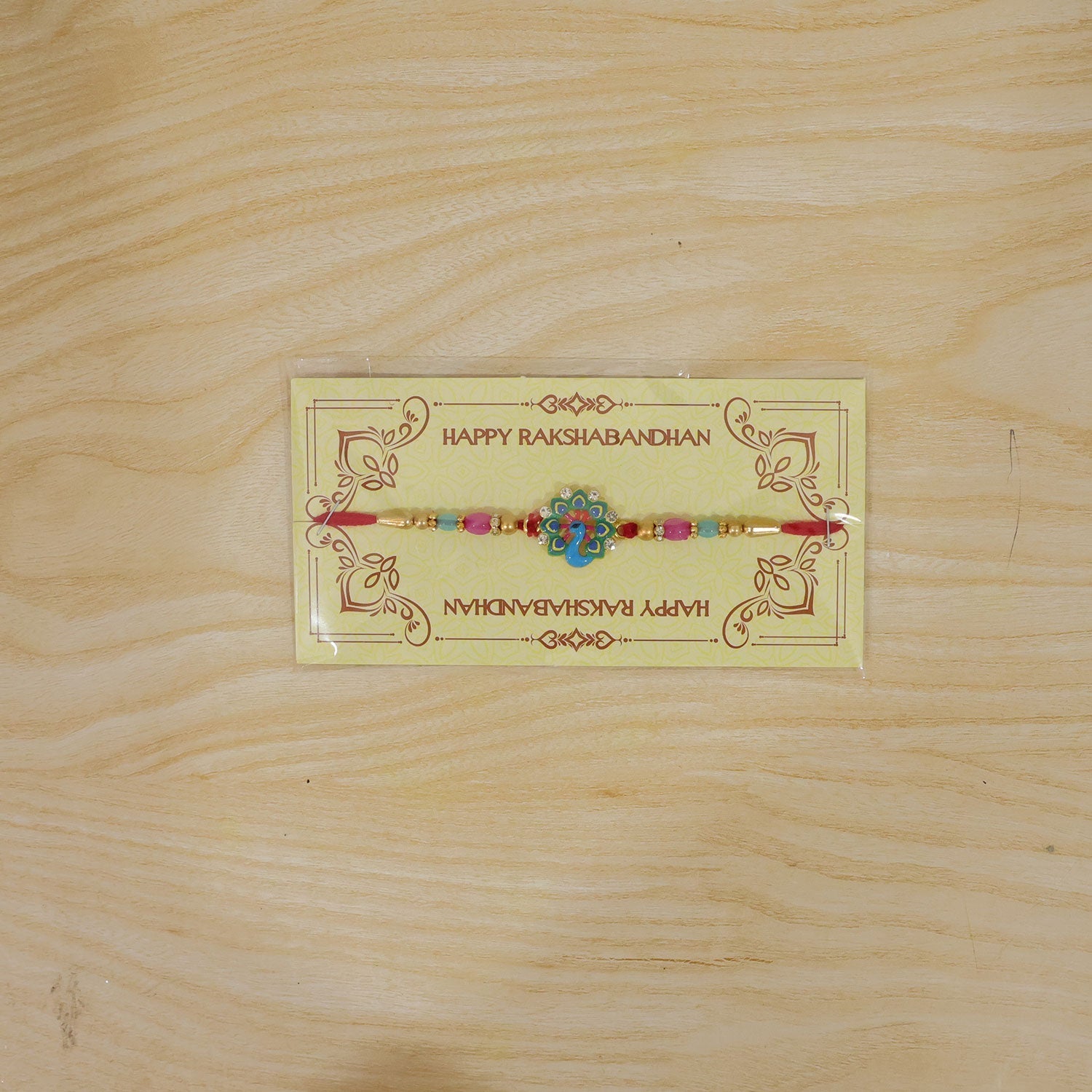 Peacock Rakhi for Brother Beaded Designer Traditional Rakhi (10pcs)