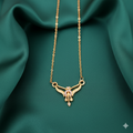 Gold Pendant Necklace – Minimalist Design with AD Stones