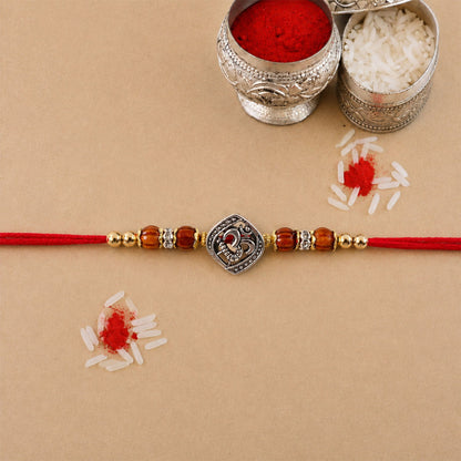 Om Rakhi Spiritual Beaded Design for Brother (10pcs)