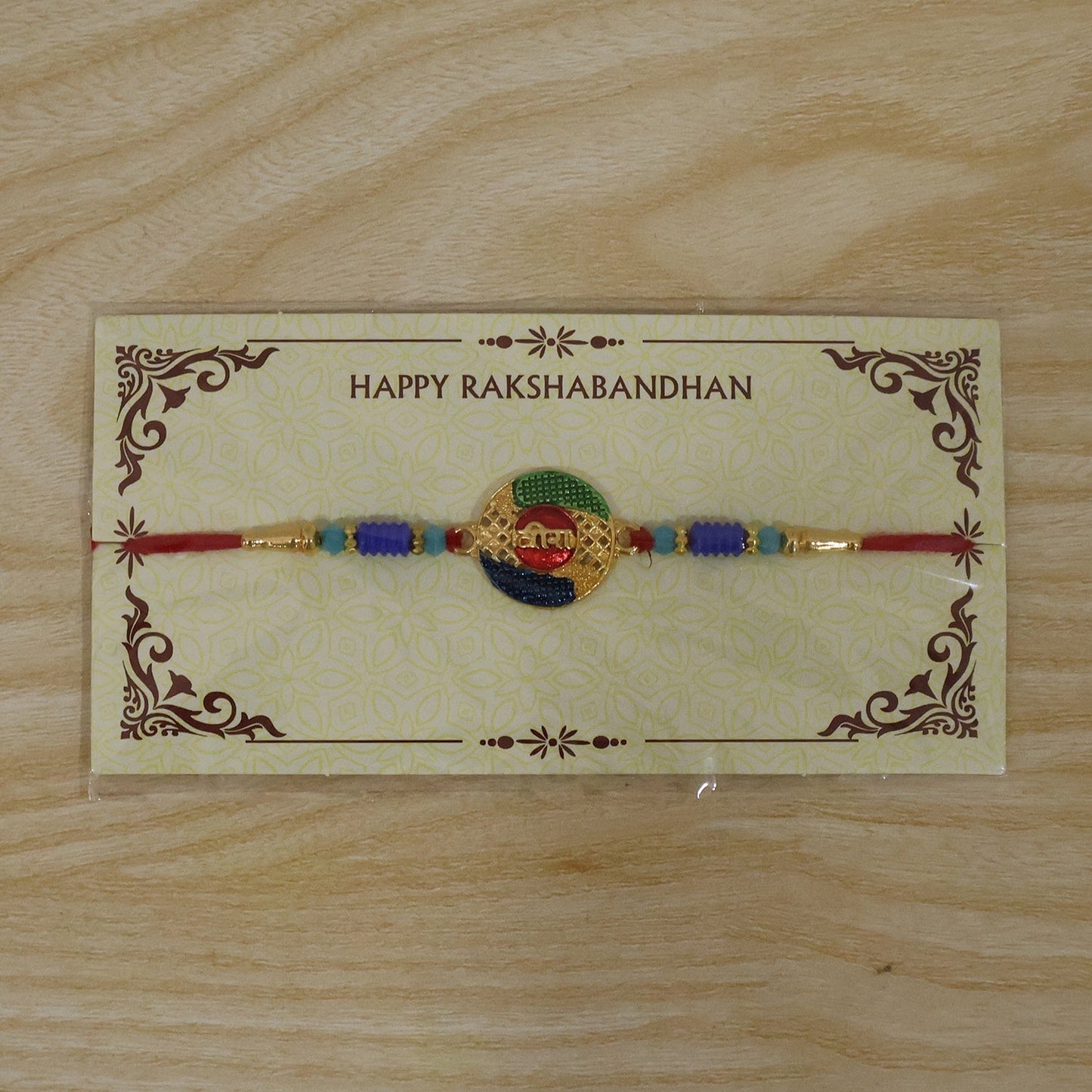 Rakhi Traditional Festive Thread with Decorative Beads (10pcs)