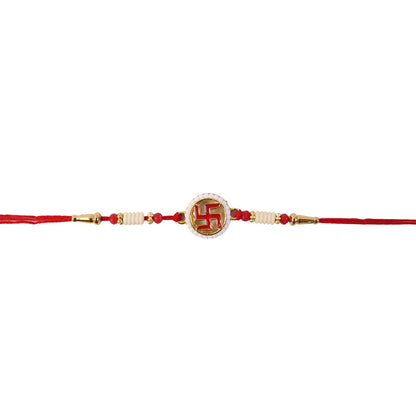 Durable and stylish Raksha Bandhan Rakhi with pearl frame