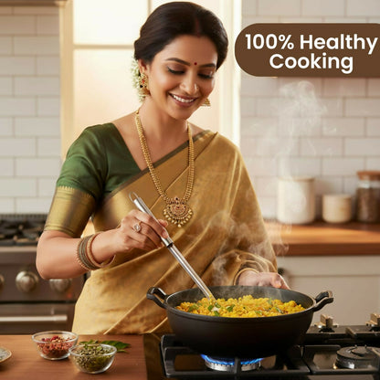 Deep Kadai Cooking Surface Close-up