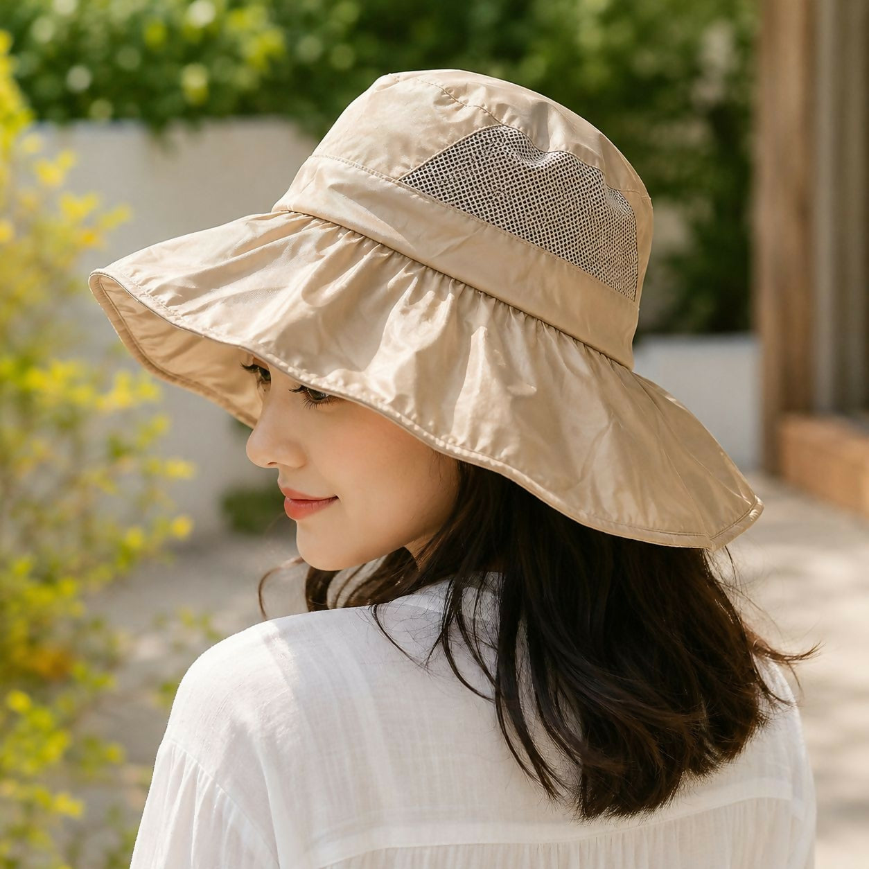 Women’s Foldable Wide Brim Sun Visor Hat for Summer Outdoors