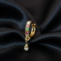 Gold Plated AD Dangle Nosepin Ring for women and girls
