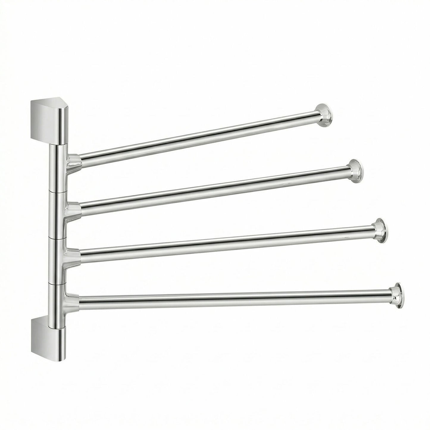 Premium Glossy Stainless Steel Wall Mounted 4 Rod Towel Holder Rack