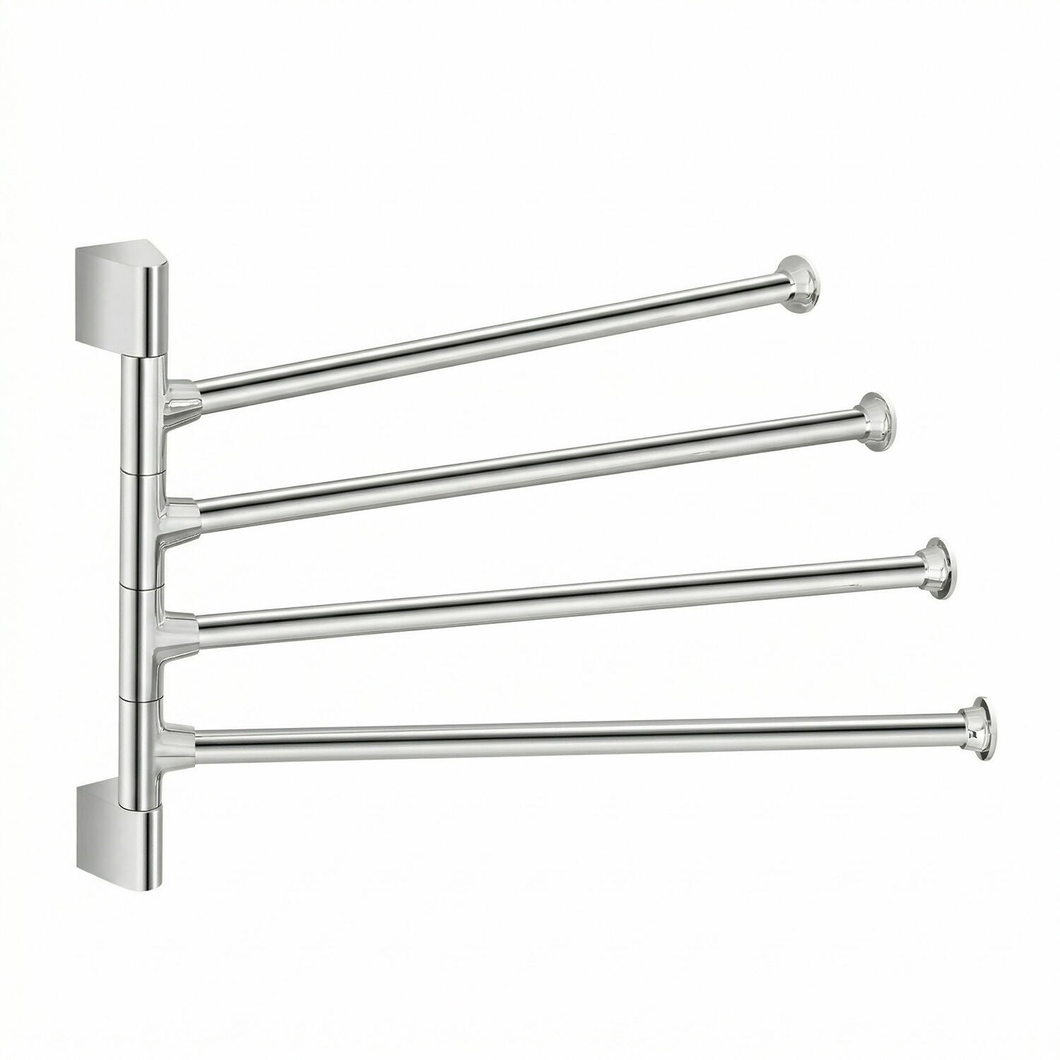 Premium Glossy Stainless Steel Wall Mounted 4 Rod Towel Holder Rack