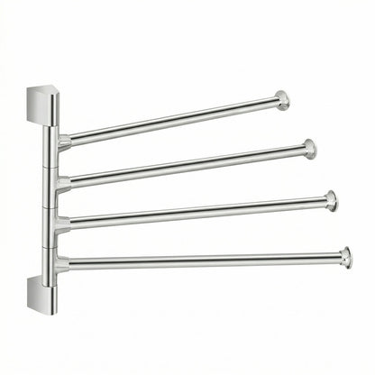 Premium Glossy Stainless Steel Wall Mounted 4 Rod Towel Holder Rack