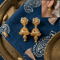 Ethnic Jhumki Earrings – Traditional Gold-Toned Wedding Jewelry