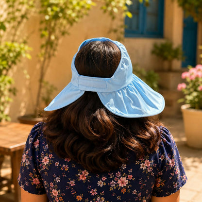 Women’s Foldable Wide Brim Sun Visor Hat for Summer Outdoors