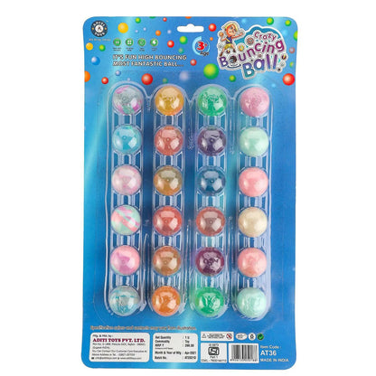 Pack of 24 vibrant bouncing balls designed for kids' active play