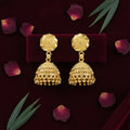 Gold Plated Designer Traditional Jhumka Earrings – Elegant Ethnic Look