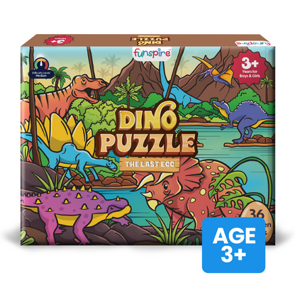 DINO PUZZLE THE LAST EGG - AGE 3+ (36 PUZZLE PIECES) MDF PUZZLE SERIES
