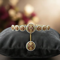 Ethnic Pearl-Bordered Matha Patti Style Hair Band