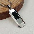 Black Enamel Pendant for Men – Durable Stylish Chain Accessory