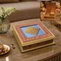 Premium Dry Fruit Box for Diwali Gift Storage with Elegant Metal Embossed Design