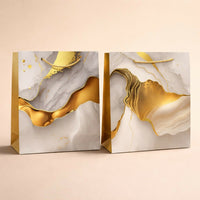 Luxury Marble Print Gift Bag with Handle Premium Paper Carry Bag (1PC)