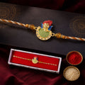 Ganesha Meenakari Rakhi – Auspicious Gift Set for Brother