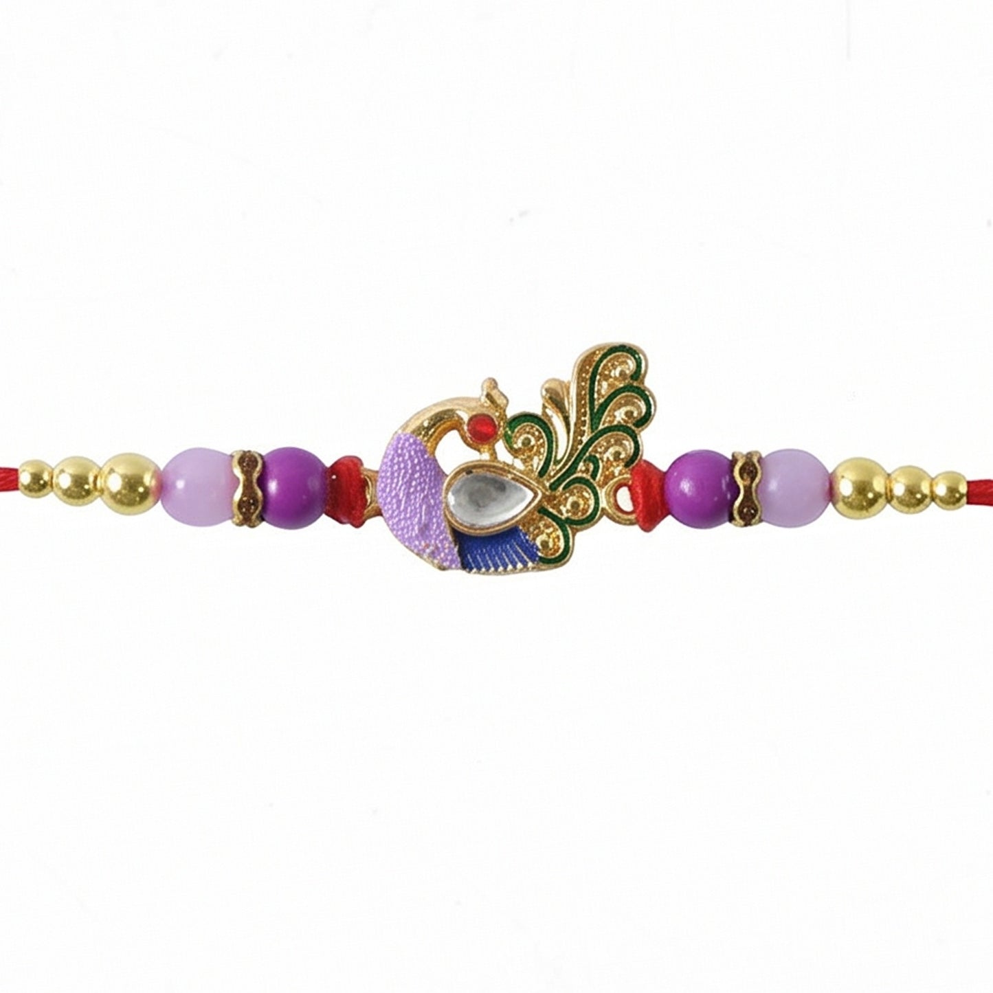 Royal Antique Peacock Kundan Designer Rakhi