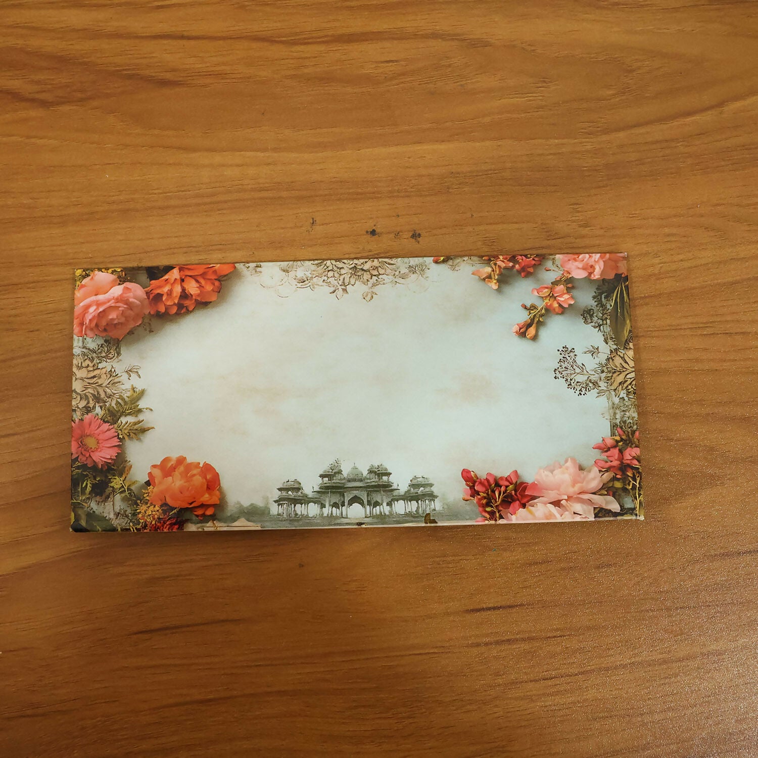 Floral Palace Theme A4 Size Money & Gift Envelope with Scalloped Flap Design – Pack of 10 Pcs