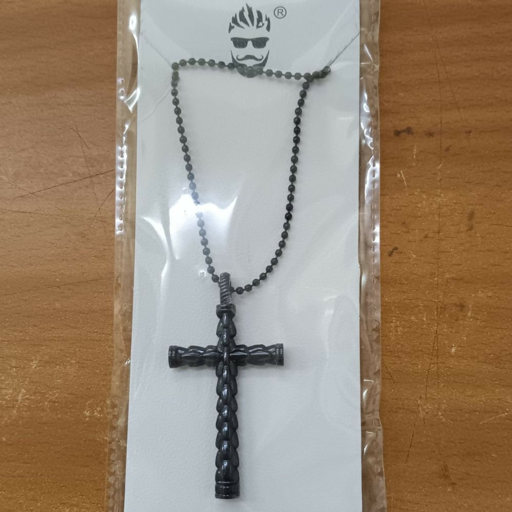 Black Cross Chain Pendent For mens