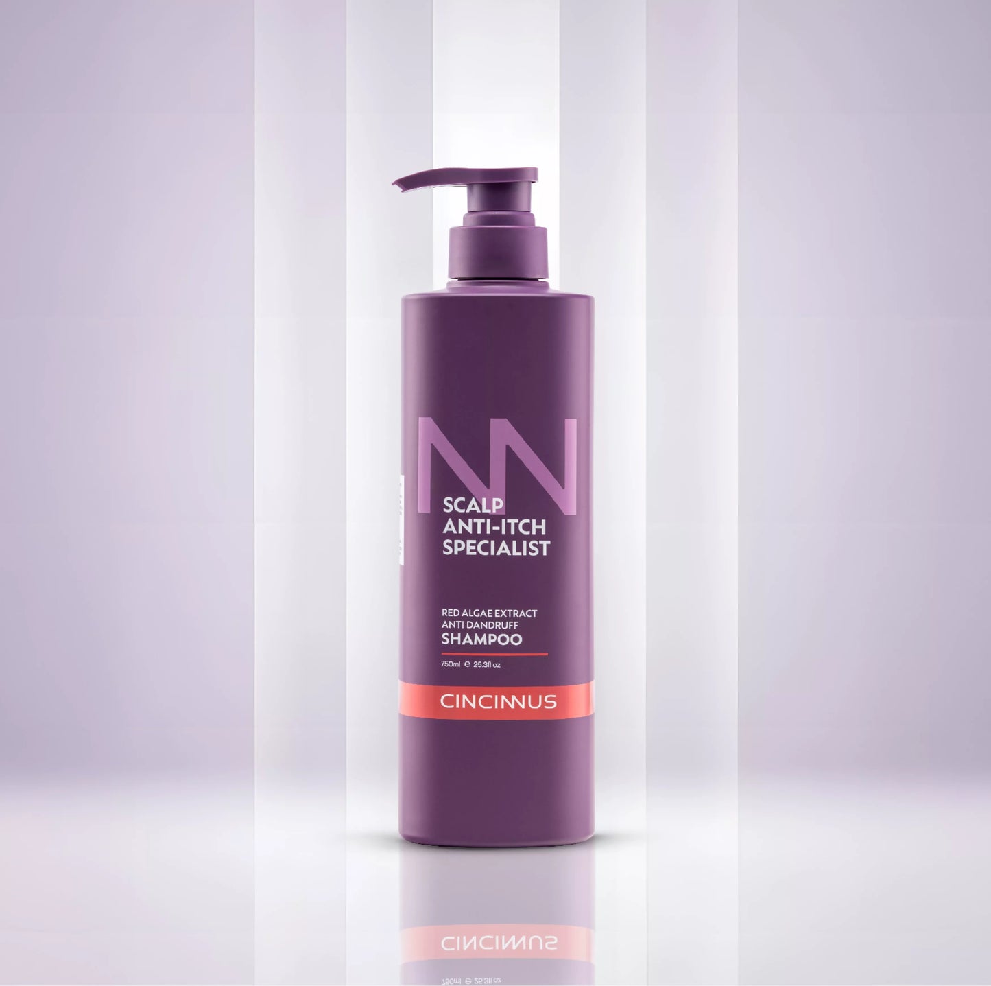 Bottle of anti dandruff shampoo with fresh fragrance and scalp care benefits