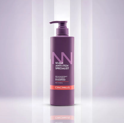Bottle of anti dandruff shampoo with fresh fragrance and scalp care benefits