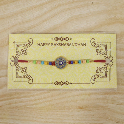 Festive Evil Eye Mandala Rakhi for Raksha Bandhan